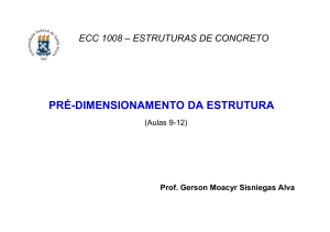 Pr&eacute;-dimensionamento de Estruturas de Concreto - ECC 1008