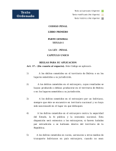 C&oacute;digo Penal de Bolivia: Reglas de Aplicaci&oacute;n