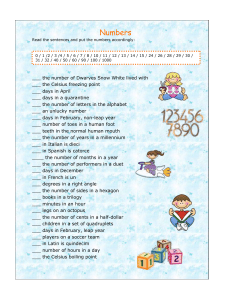 Numbers Worksheet: Basic Facts