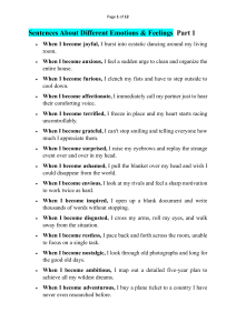 Emotions & Feelings: Writing Guide