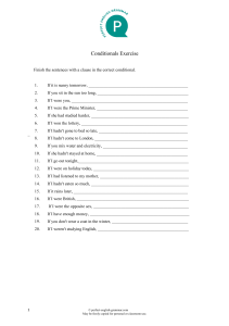 Conditionals Exercise - English Grammar Practice
