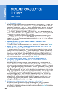 Oral Anticoagulation Therapy Chapter