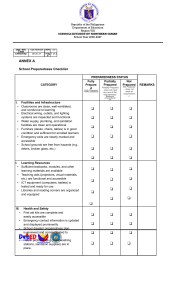 School Preparedness Checklist 2026-2027