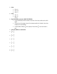Math Workbook: Arithmetic & Fraction Practice