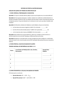 An&aacute;lise de Queda de Tens&atilde;o na Rede Escolar