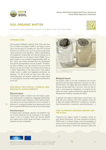 Soil Organic Matter Factsheet - Best4Soil