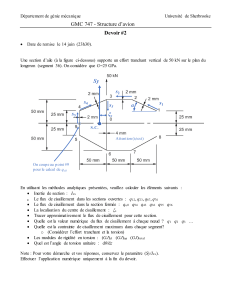 Devoir 2 GMC 747 Structure d'avion - Calculs de cisaillement et torsion