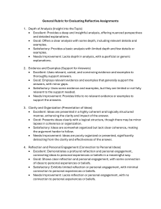 Reflective Assignment Evaluation Rubric