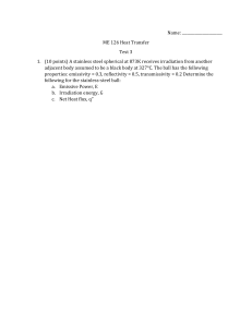 ME 126 Heat Transfer Test 3 Problems