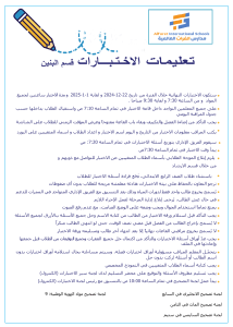 Final Exam Instructions for AlFurat International Schools