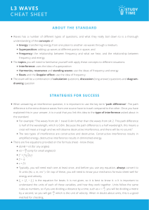 L3 Waves Cheat Sheet: Physics Exam Study Guide