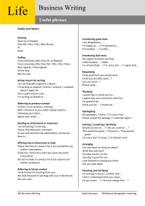 Business Writing Phrases: Emails, Letters, Reports