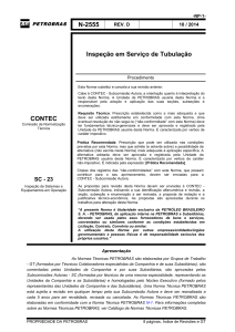 Norma Petrobras N-2555 Rev. D: Inspe&ccedil;&atilde;o em Servi&ccedil;o de Tubula&ccedil;&atilde;o