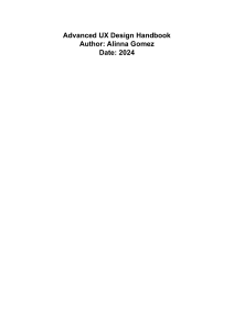 Advanced UX Design Handbook 2024
