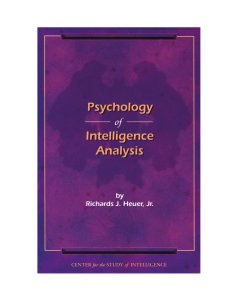 Psychology of Intelligence Analysis