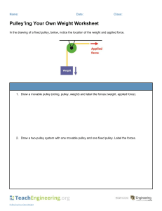 Pulley&rsquo;ing Your Own Weight Worksheet - TeachEngineering