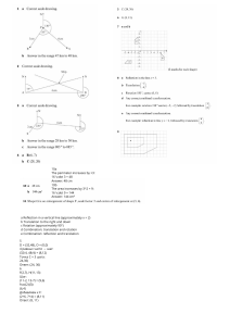 Math Worksheet: Scale Drawings, Coordinates, Transformations