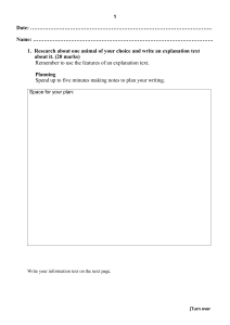 Animal Research Explanation Text Exam