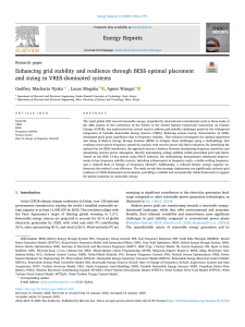 BESS Placement for Grid Stability in VRES Systems