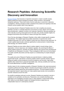 Research Peptides: Advancing Scientific Discovery