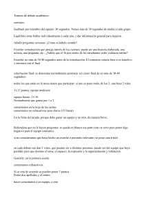 Gu&iacute;a para torneos de debate acad&eacute;mico: consejos y criterios