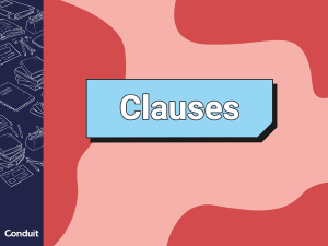 Clauses Lesson Plan