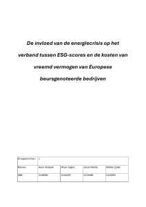 ESG-scores en kosten vreemd vermogen