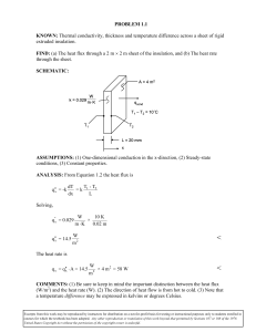Heat Flux and Heat Rate Calculation Problem 1.1