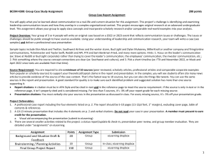 BCOM 4300 Group Case Study Assignment