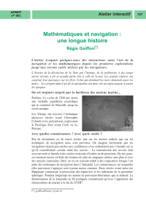 Math&eacute;matiques et navigation : une longue histoire