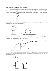 Generalized Work-Energy Homework Problems