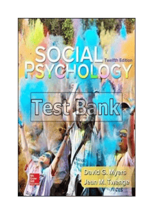 Social Psychology 12th Edition Myers Test Bank