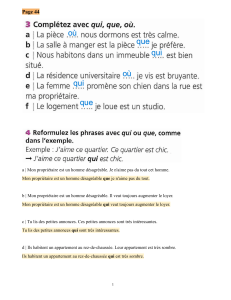 Exercices de grammaire fran&ccedil;aise : qui, que, o&ugrave; (Page 44)