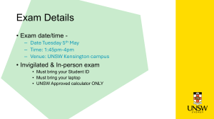 COMM1180 Final Exam Details - UNSW