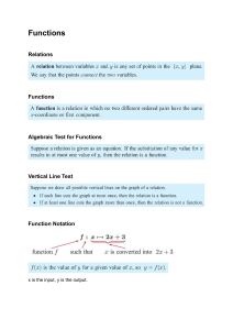 Lecture Notes Functions