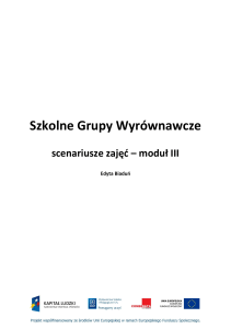 Scenariusze zajęć: Samoocena i poczucie wartości (Moduł III)
