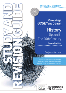 Cambridge IGCSE O Level History 20th Century Study Guide