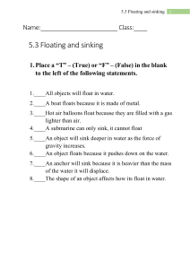 5.3 Floating and Sinking Worksheet