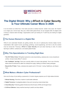BTech in Cyber Security: Career Move 2026
