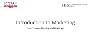 Introduction to Marketing: Core Concepts, Planning, Challenges