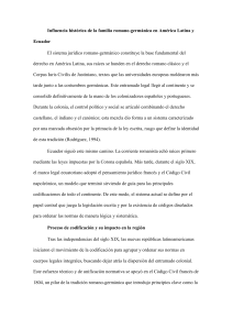 Influencia hist&oacute;rica de la familia romano-germ&aacute;nica en Am&eacute;rica Latina y Ecuador