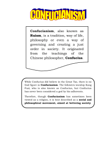 Confucianism: Philosophy, Principles, and Society