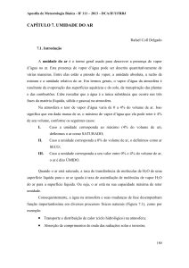 Cap&iacute;tulo 7: Umidade do Ar - Apostila de Meteorologia B&aacute;sica