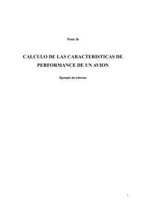 C&aacute;lculo de Caracter&iacute;sticas de Performance de un Avi&oacute;n