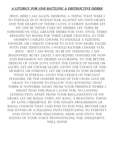 Liturgy for Overcoming Destructive Desires