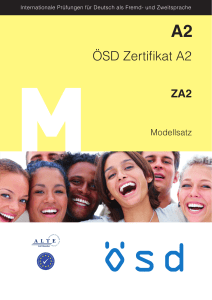 &Ouml;SD Zertifikat A2 Modellsatz: Modelltest f&uuml;r Deutsch als Fremdsprache