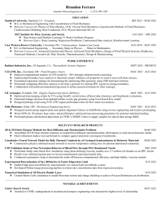 Brandon Ferraro Resume - Mechanical Engineer