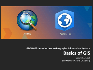 GEOG 603: Introduction to GIS Basics