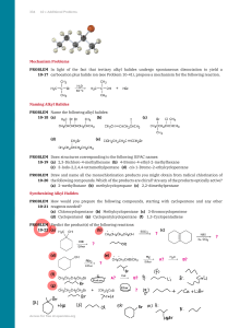 Organic Chemistry Additional Problems Workbook