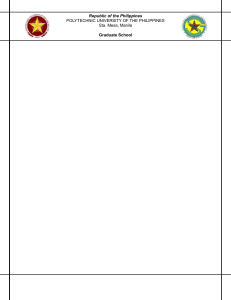 Polytechnic University of the Philippines Graduate School Document